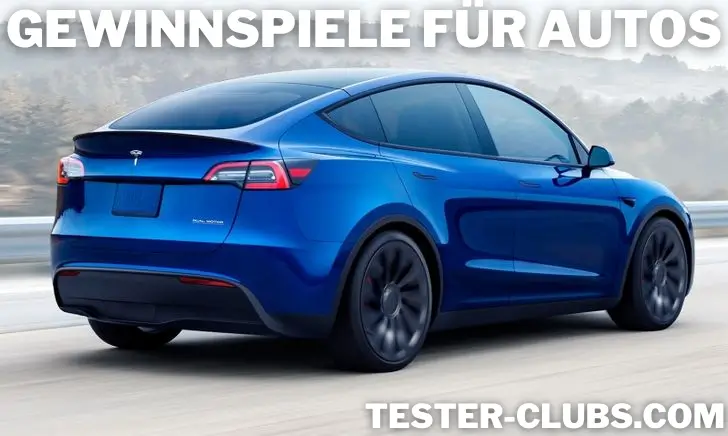 Gewinnspiele für Autos – Tesla Model Y und Elektroautos als Gewinnpreise