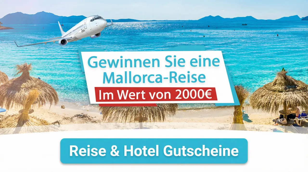 Mallorca Reisegutschein – türkisblaue Bucht und goldener Sandstrand auf Mallorca