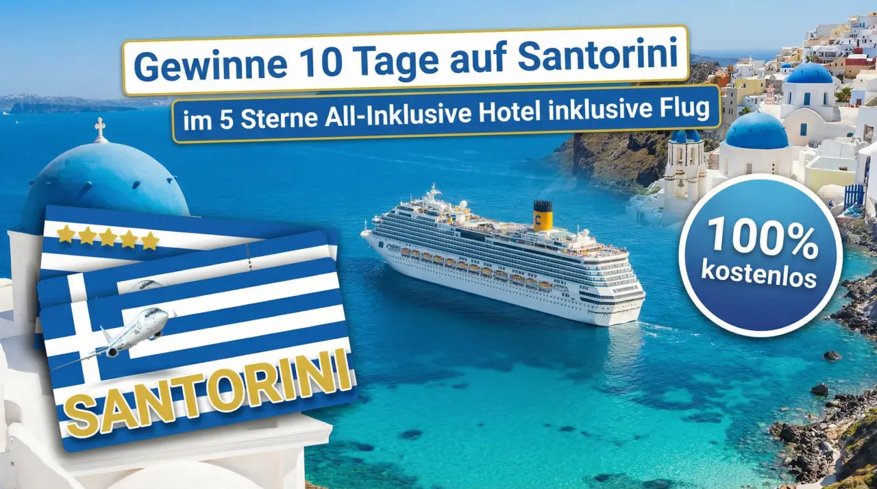 Santorini Gewinnspiel – Traumurlaub in Griechenland gewinnen