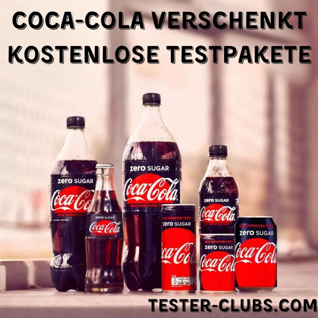 Verschiedene Flaschen und Dosen von Coca-Cola Zero