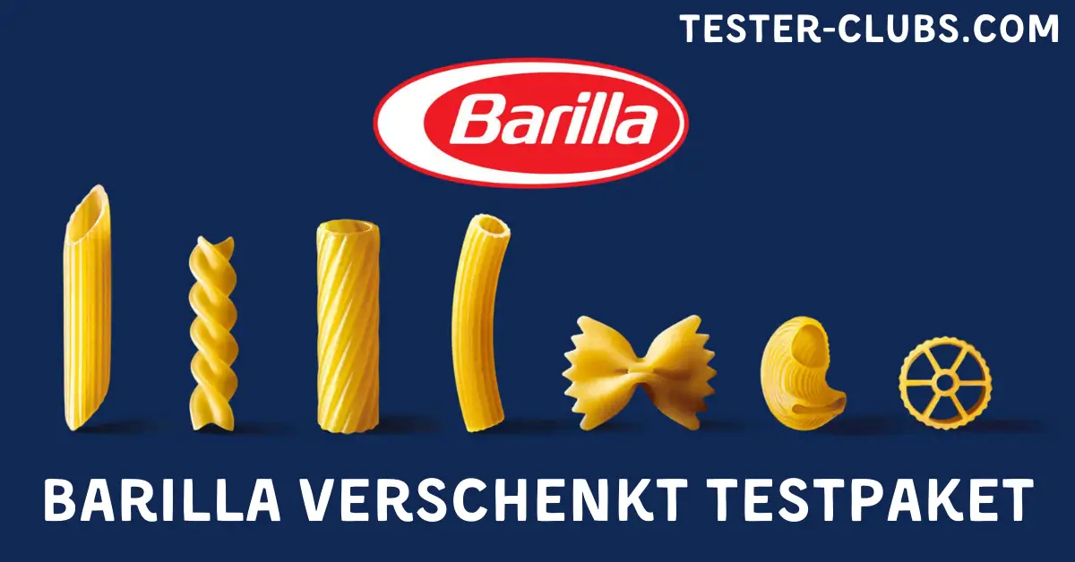 Verschiedene Pasta-Sorten von Barilla