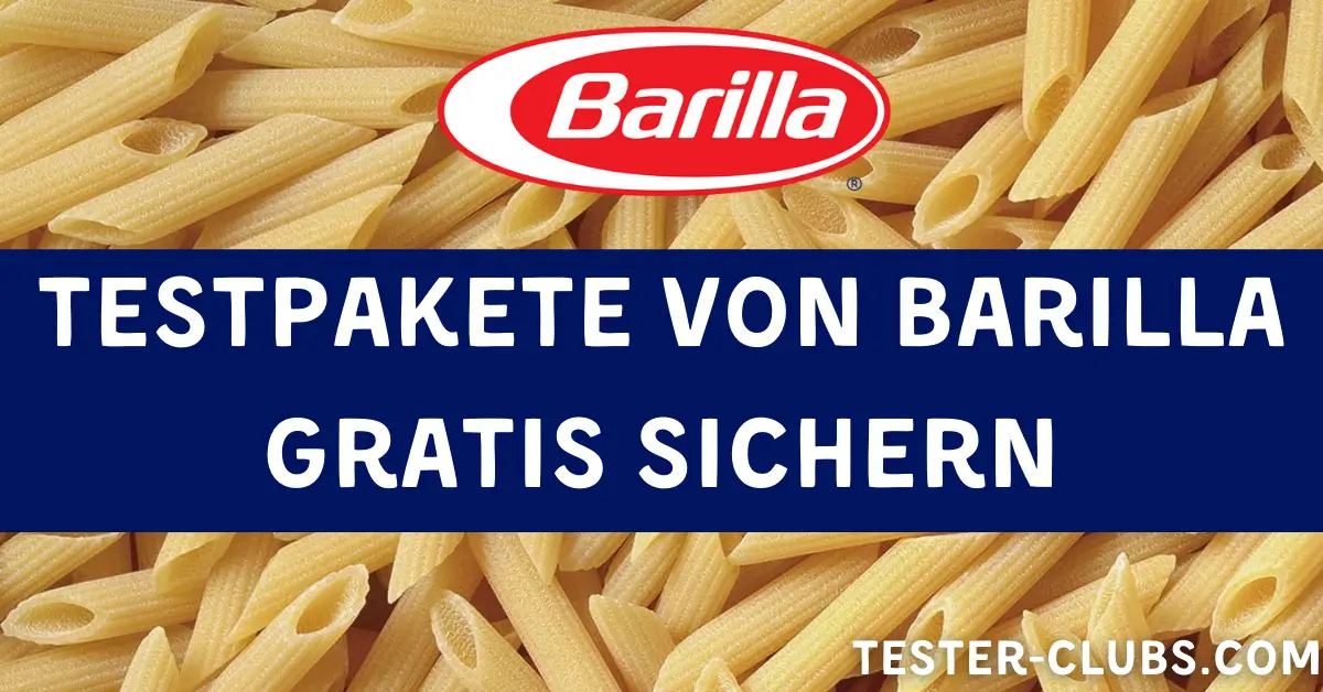 Hintergrund mit Barilla Pasta für die Promo-Aktion