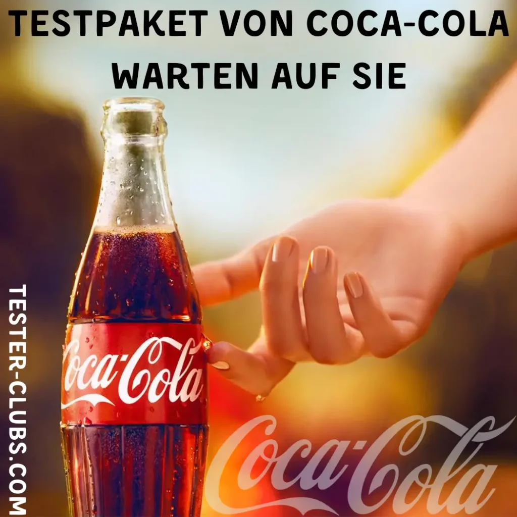 Flasche kalte Coca-Cola Classic mit einer Hand, die sie sanft berührt.