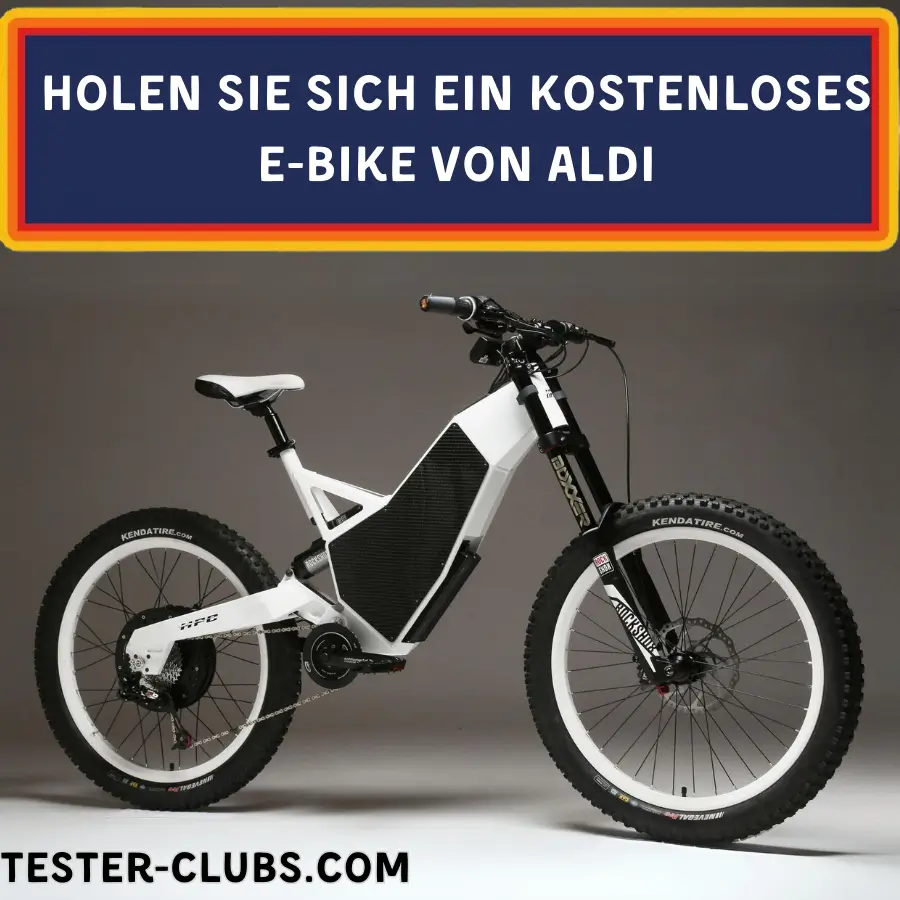 Wunderschönes weißes E-Bike als Teil der Aldi Angebote am Donnerstag Aktion auf Tester-Clubs.com.