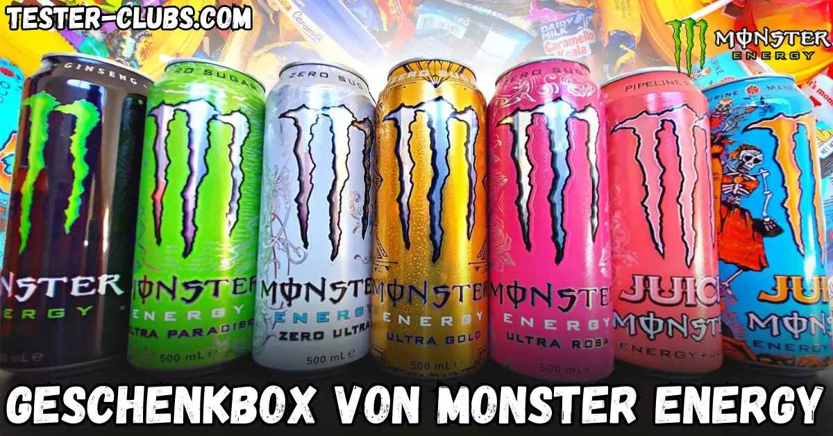 Verschiedene Geschmacksrichtungen von Monster Energy Drinks